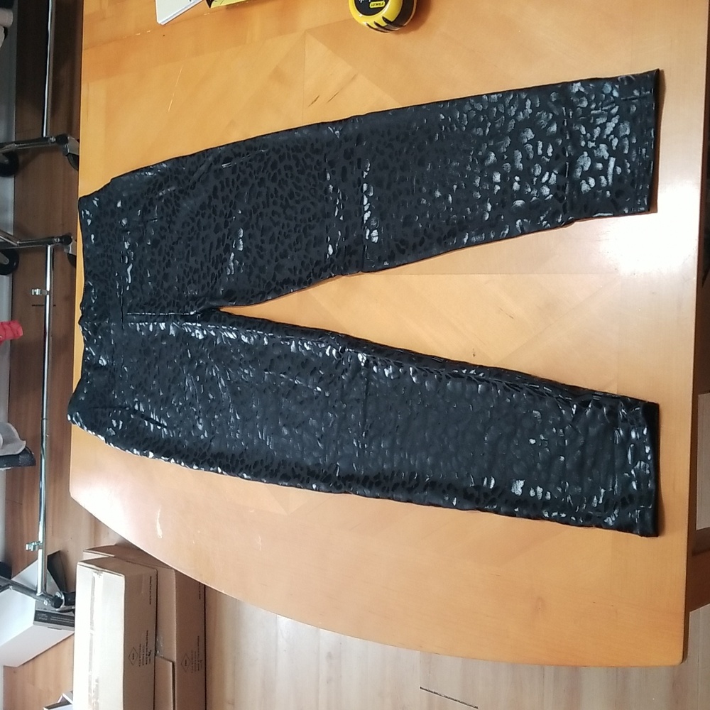 Shein XL black cheetah print leggings